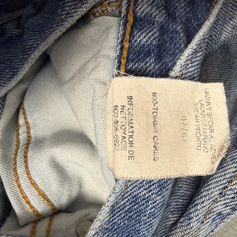90s Tommy Hilfiger Carpenter Jeans Mens 33x32 Light Distressed 90s Baggy Skater - Picture 6 of 14